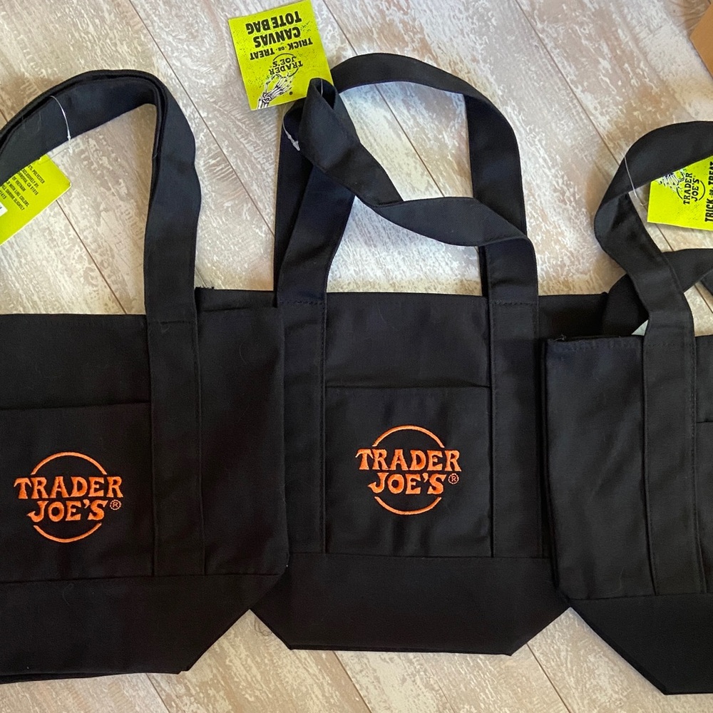 Trader Joe's Black Tote Bag Trio - Picture 3 of 4
